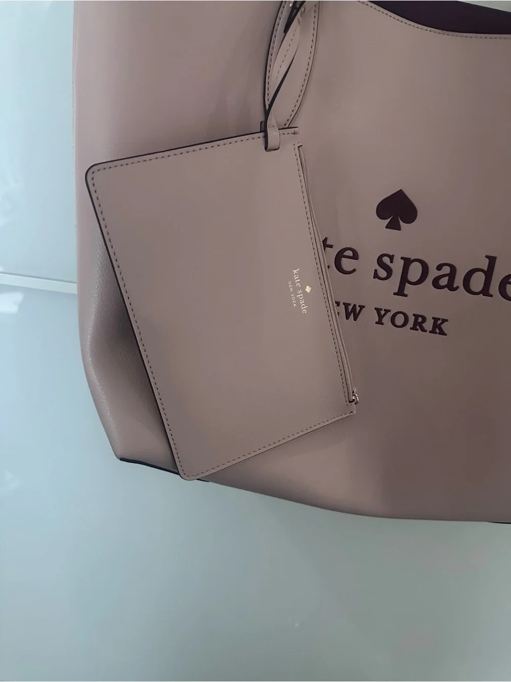 Kate Spade New York Blush Pink Large Tote Bag w/ Removable Zip Pouch